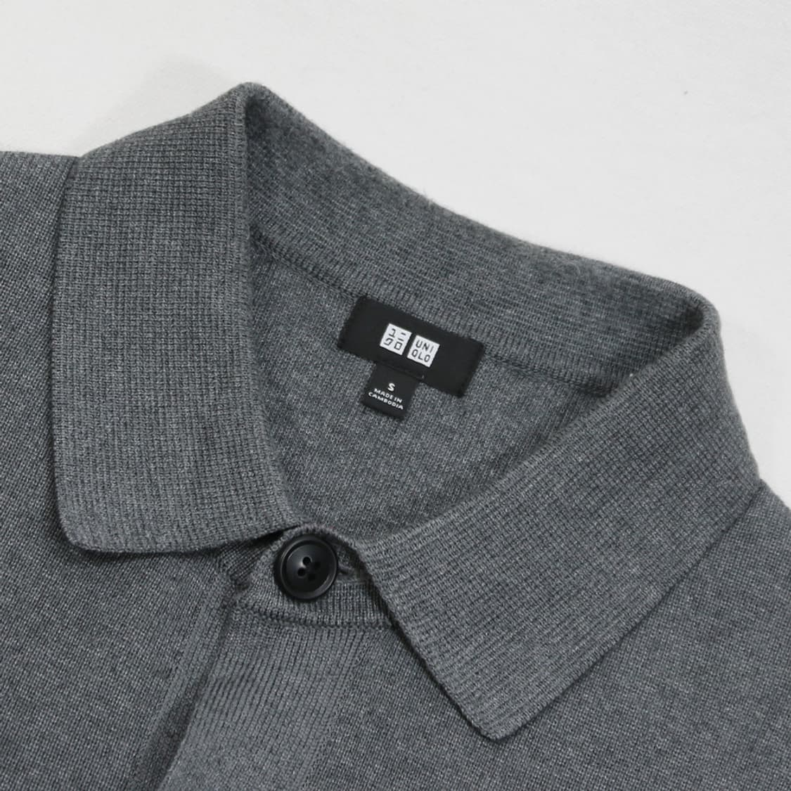 (착용컷) 유니클로 카라 니트 가디건 (남성용 98) 상품이미지5
