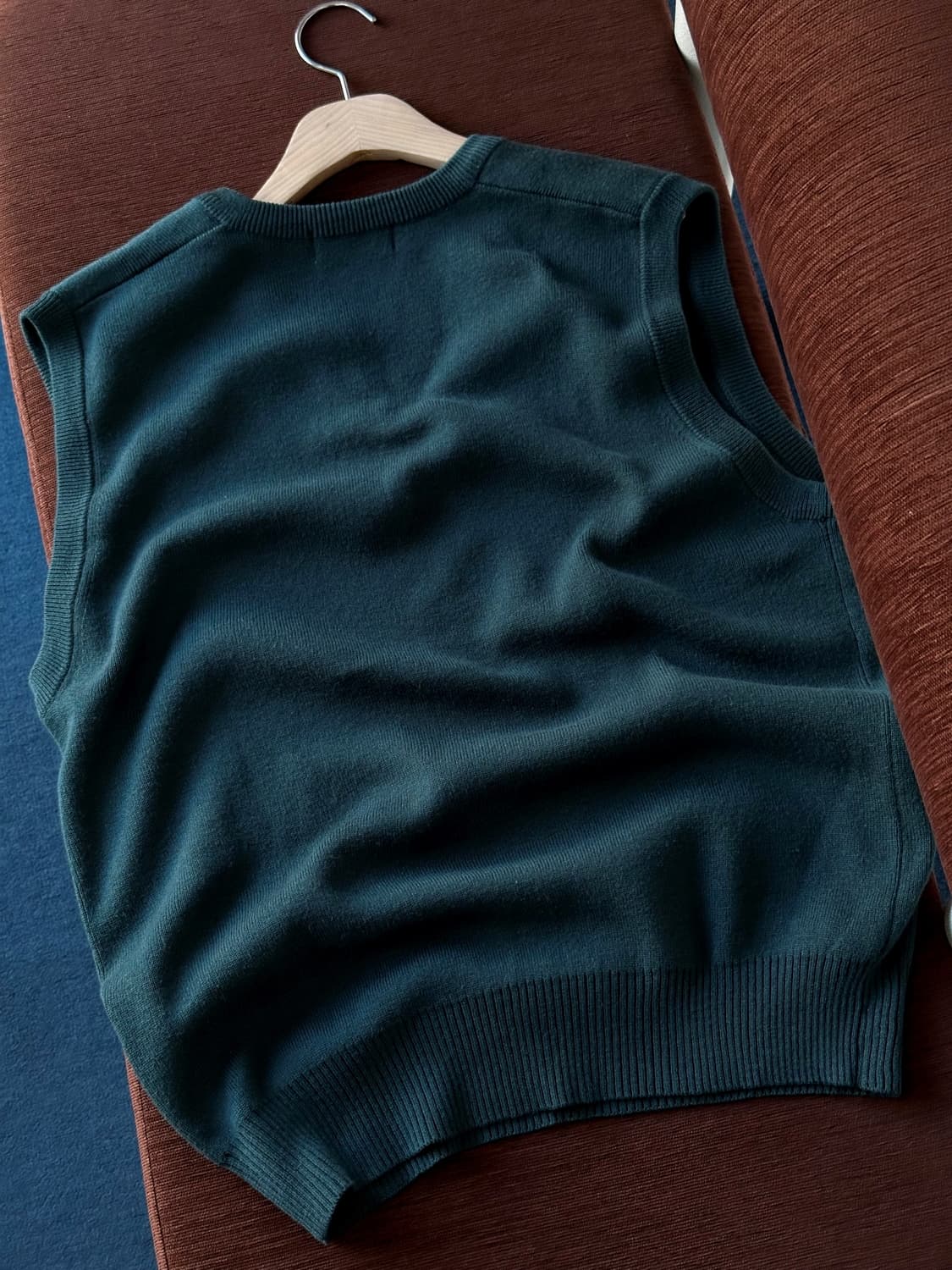 High count wool acrylic knit vest 상품이미지4