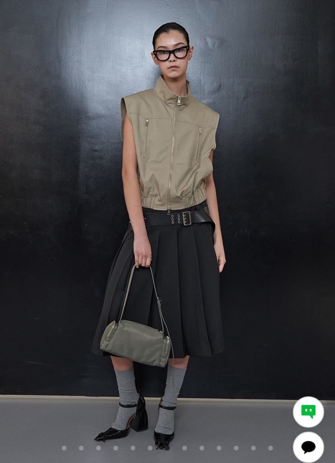 LCDC엘씨디씨 SIDE ZIPS PLEATED MIDI SKIRT XS 상품이미지3