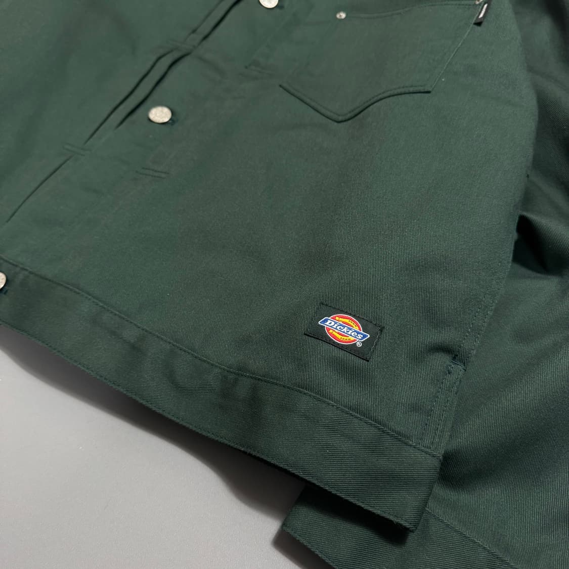 디키즈 x MFC STORE 다크그린 도본 트윌 코튼 빅실루엣 워크 자켓 상품이미지5