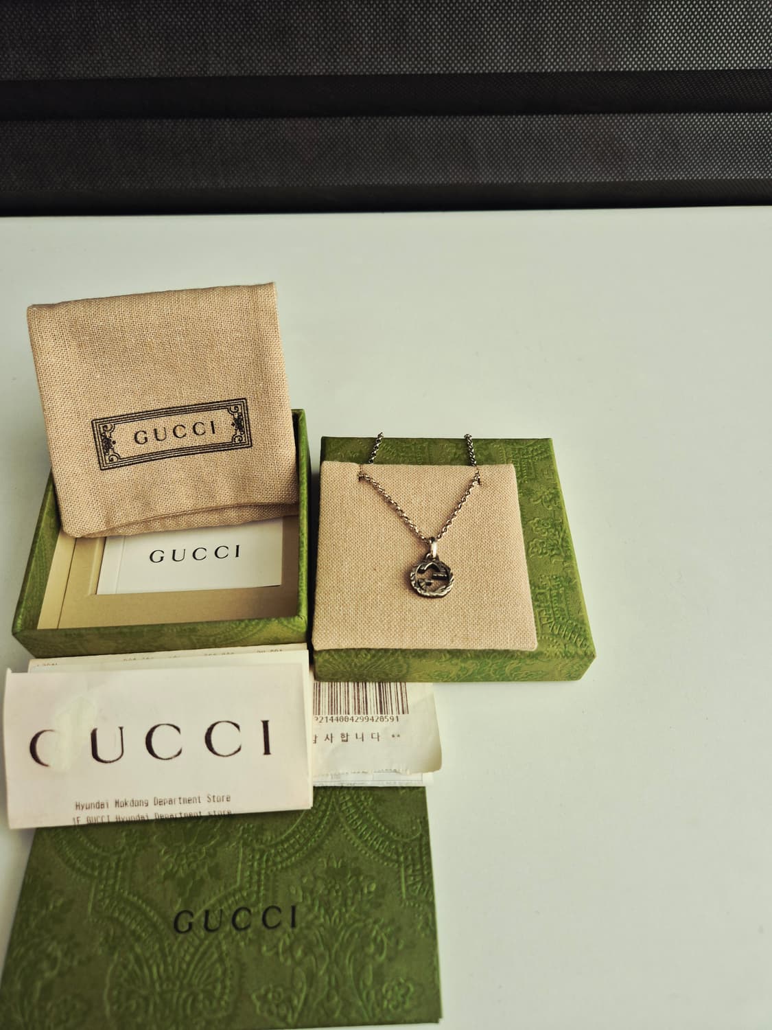 구찌 인터로킹 목걸이 (상태 매우 좋음) 상품이미지1
