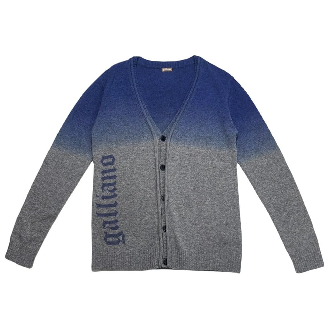 GALLIANO 그라데이션 울 가디건 그레이 2XL 상품이미지1