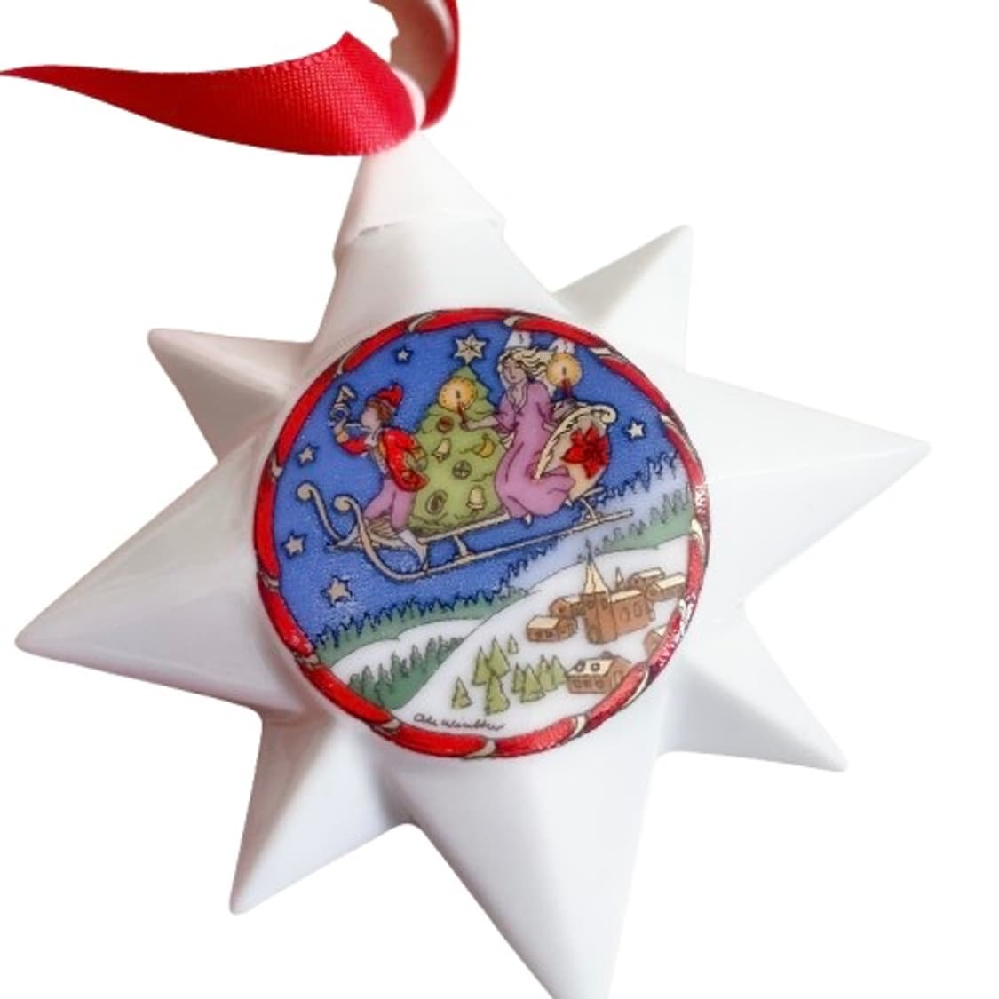 미사용 빈티지 후첸로이터 크리스마스 도자기 별장식 상품이미지2