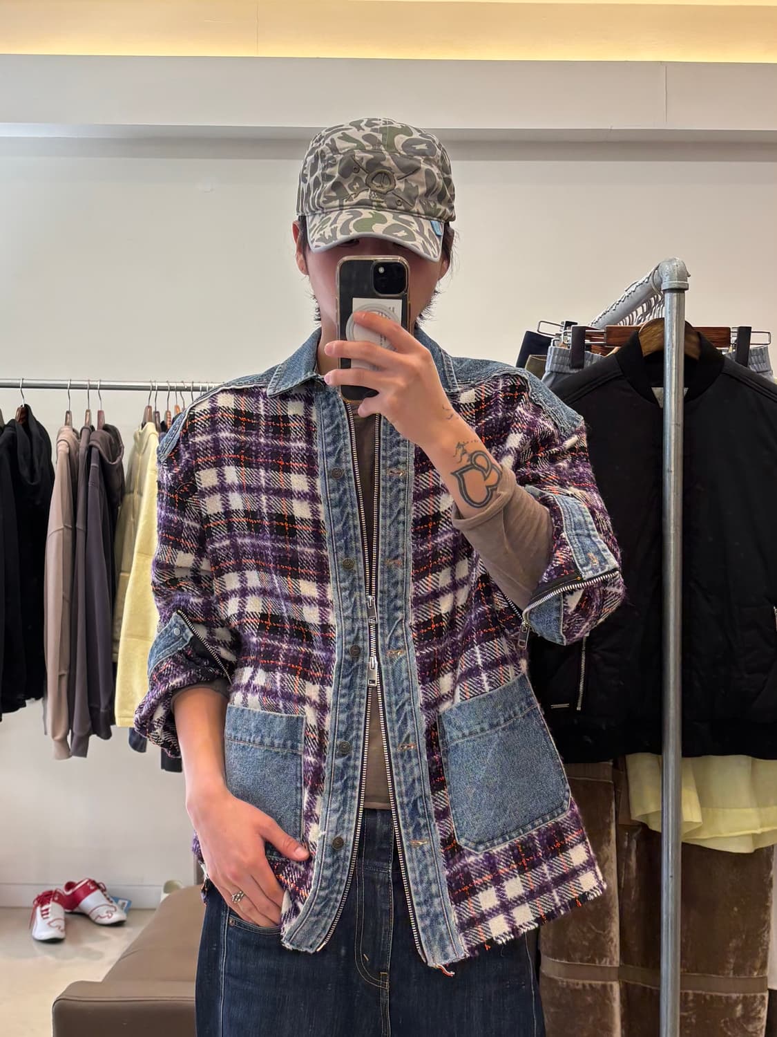 디젤 G-KERYA 체크 데님 자켓 상품이미지9