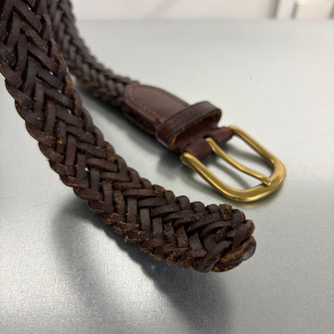 브레이디드 리얼 레더 벨트 상품이미지4