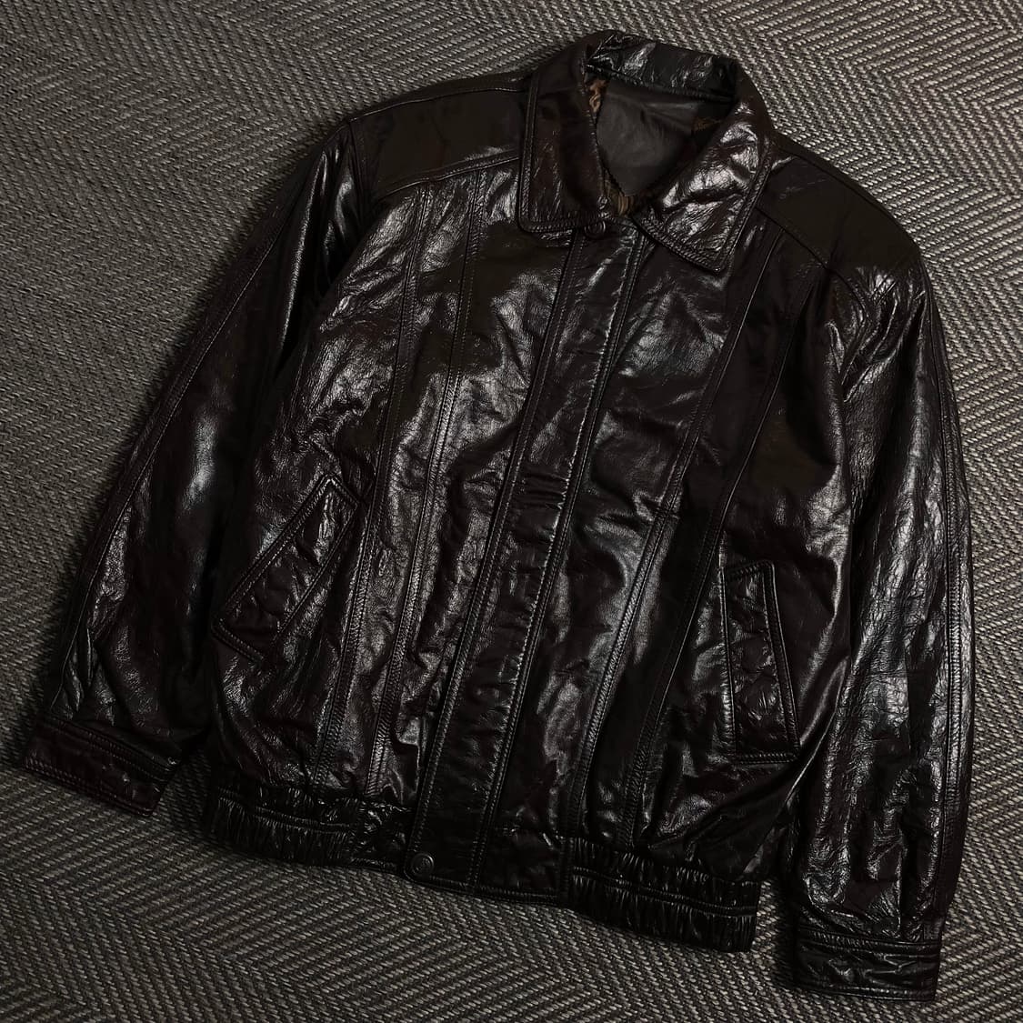 90s 빈티지 아카이브 카우레더 가죽 자켓y 4393 상품이미지1
