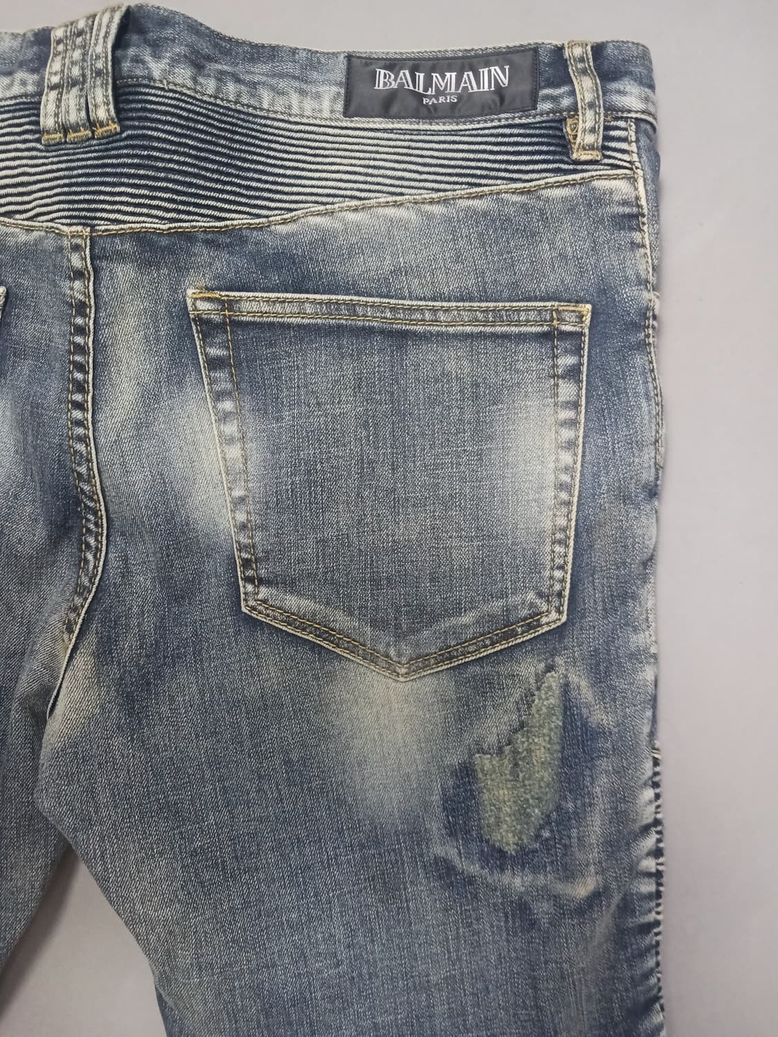 새상품 [36] 발망 스티치덧댐 바이커진 청바지 상품이미지9