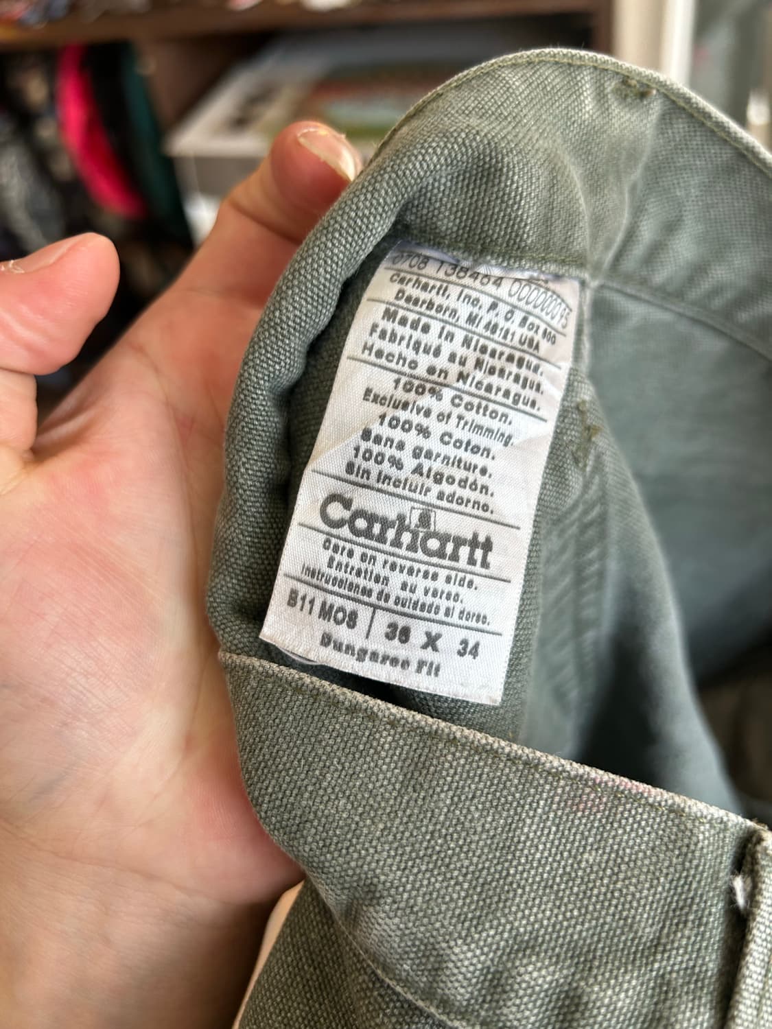 칼하트 B11 싱글니 모스 36in 상품이미지6