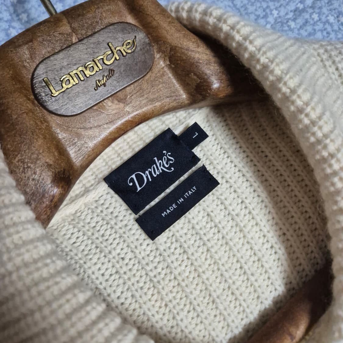 [L]드레익스 알파카 렘스울  에크루 니트/rrl 웨어하우스 드루모어 상품이미지5