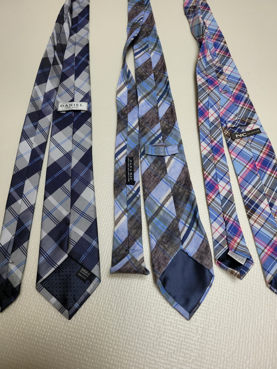 넥타이 3종 (체크패턴 네이비, 블루, 핑크) 상품이미지8
