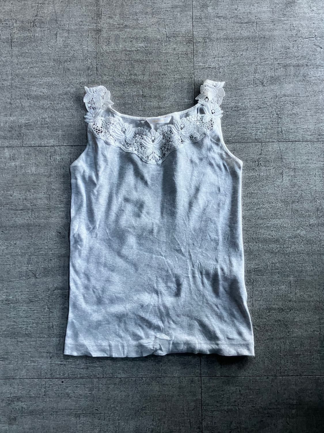 일본빈티지 Dollyseen 달천깔페어리 플라워 슬리브리스나시탑 상품이미지1