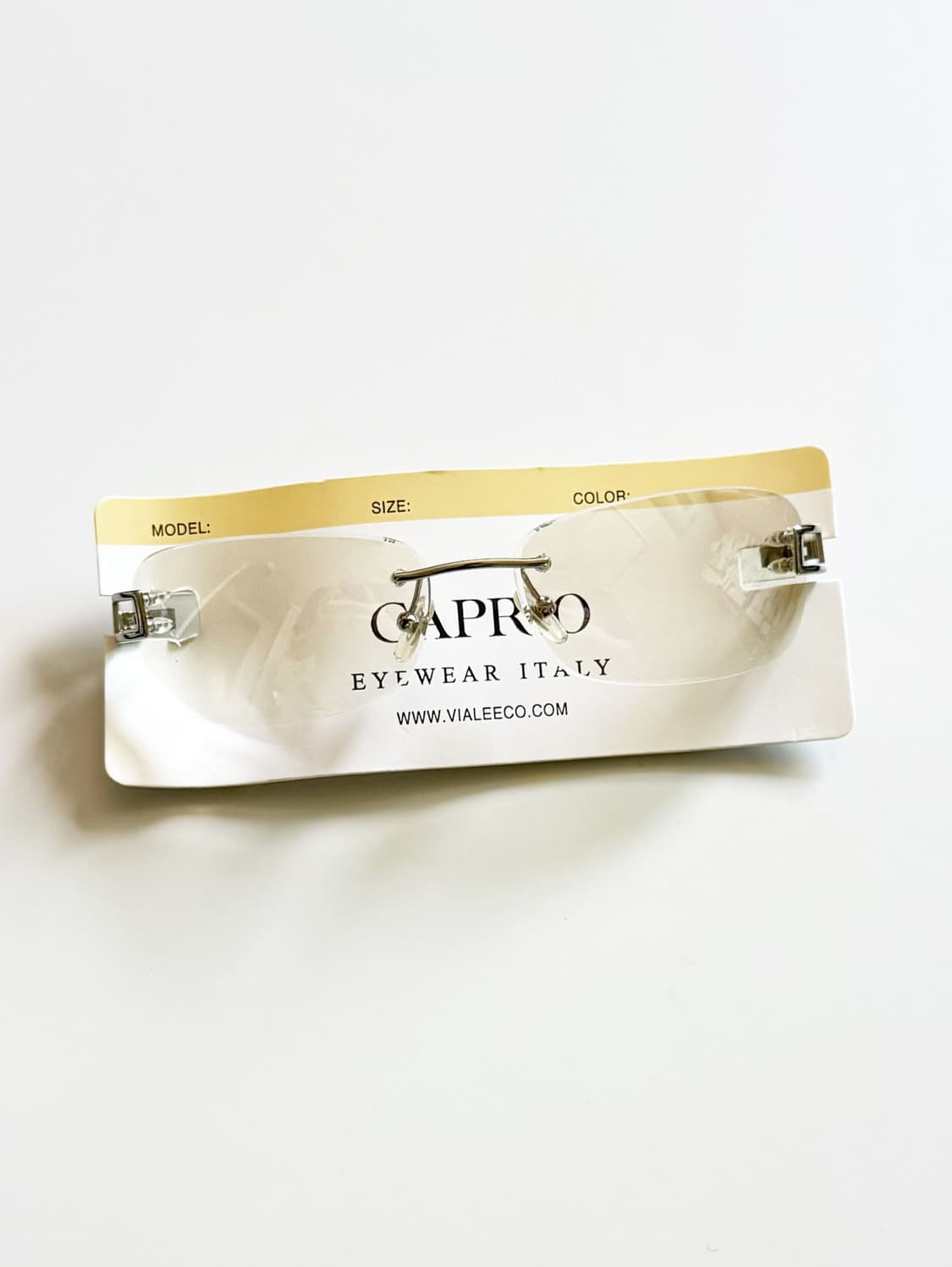 CAPRIO 무테 스퀘어 메탈 빈티지 틴트 선글라스 상품이미지2
