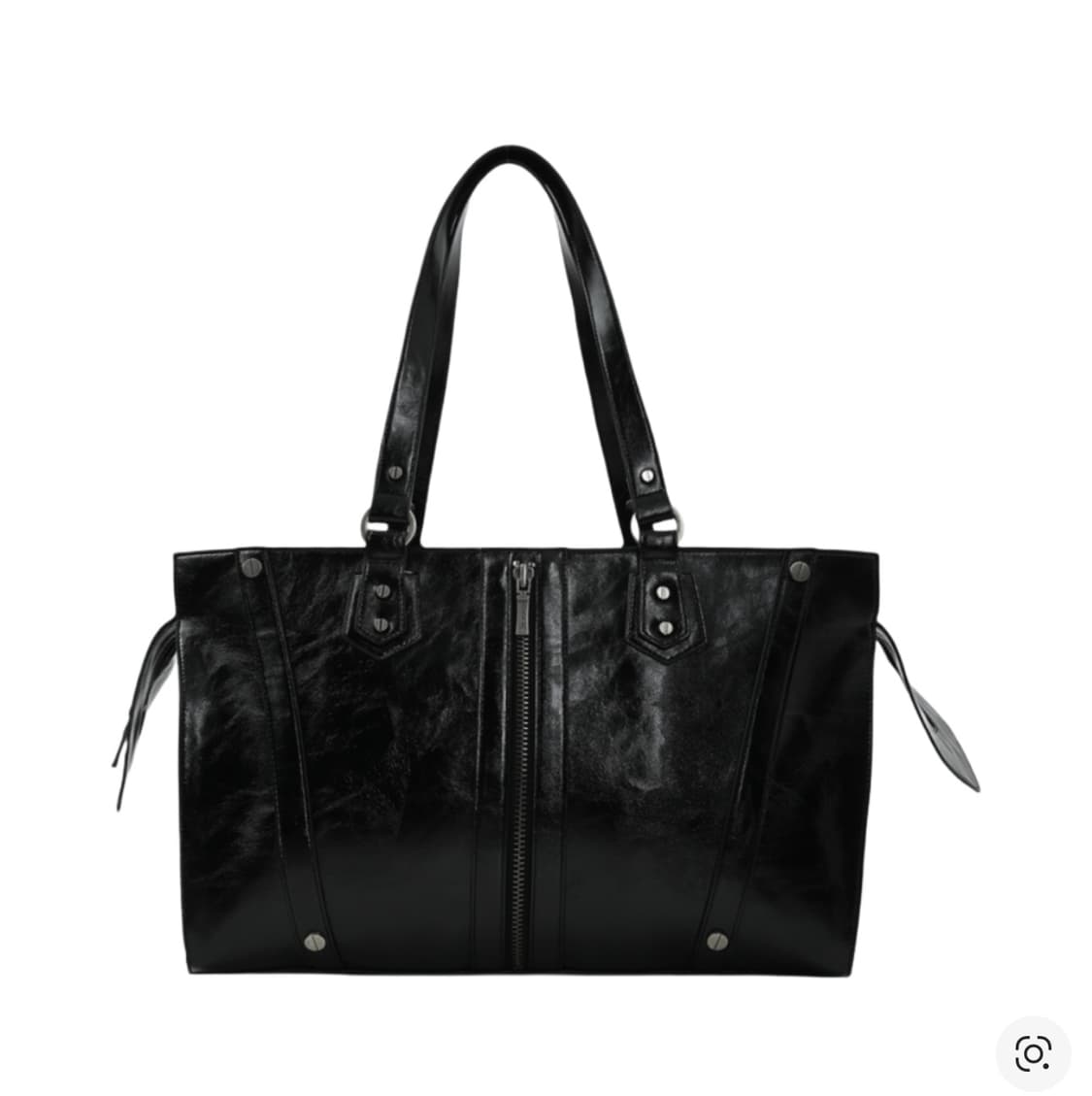 보헤미안서울 지퍼 디테일 숄더 백 가방 글로시 블랙 보헴서 상품이미지1