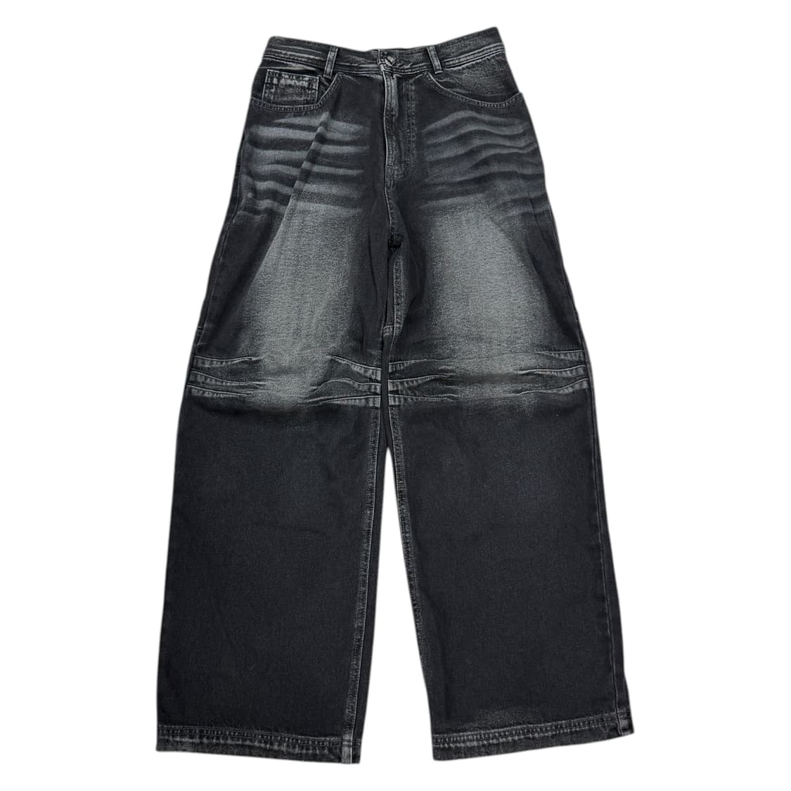 BLR 비엘알 더블 트라이던트 워싱 와이드 데님 팬츠 바지 S 상품이미지1