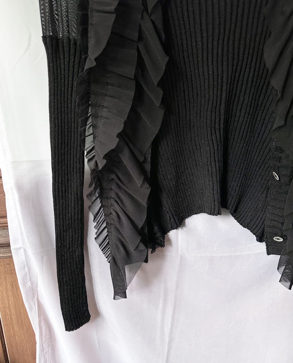 HIROKO BIS pleated ruffle cardigan 상품이미지9
