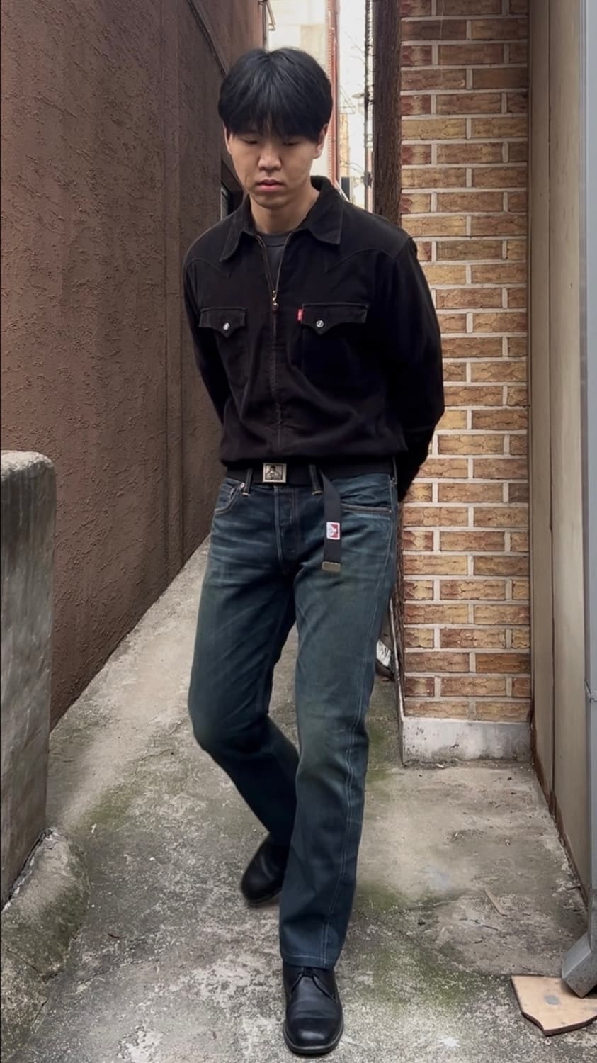 00s 리바이스 레드탭 브라운 코듀로이 웨스턴 집업 셔츠 상품이미지5