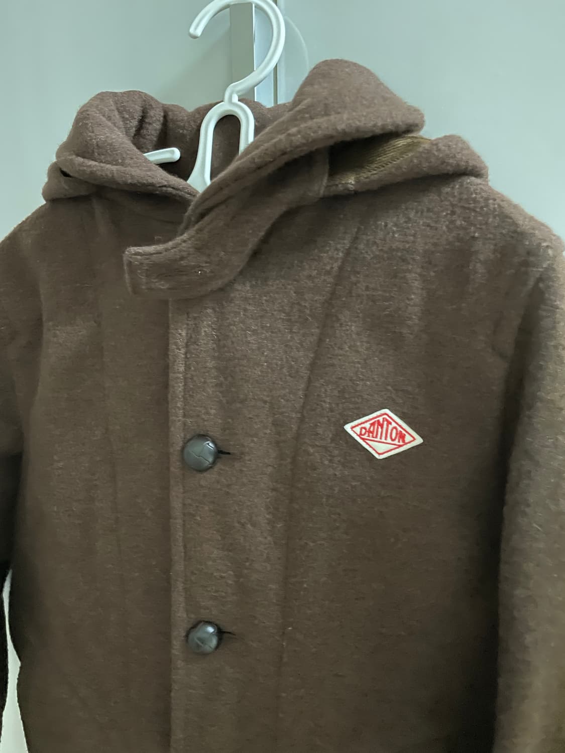 단톤 카라후드 롱코트 울코트 카라코트 브라운 34 상품이미지8