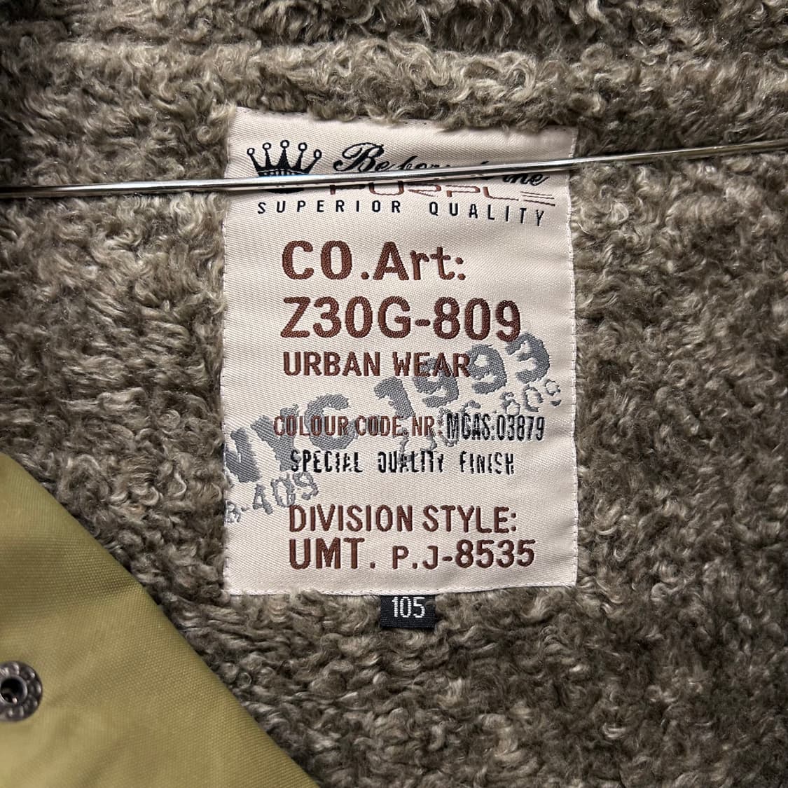 퍼플브랜드 캐나다 빈티지 누빔 후드 야상패딩 상품이미지3