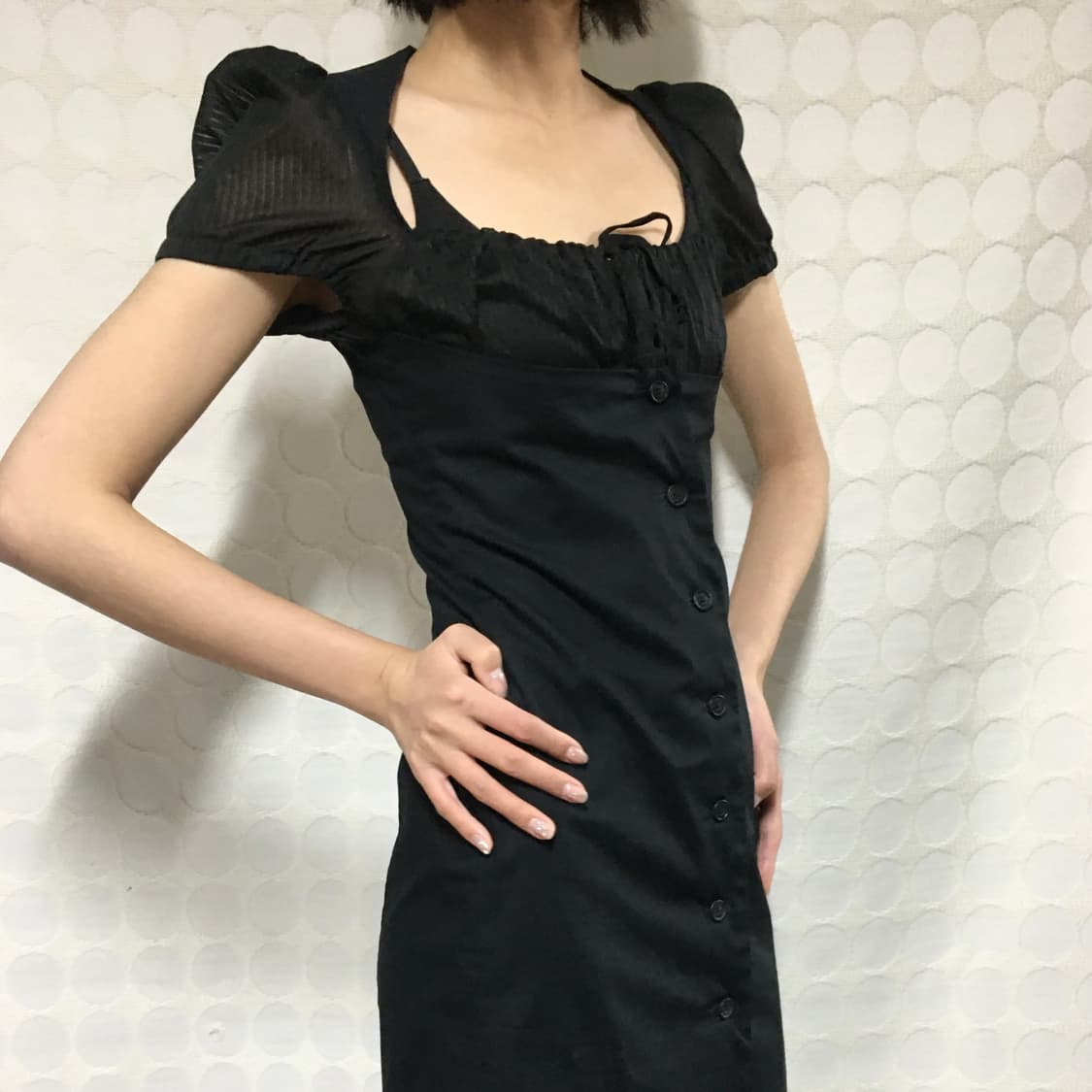 비비안웨스트우드 퍼프 소매 레이어드 원피스 상품이미지3