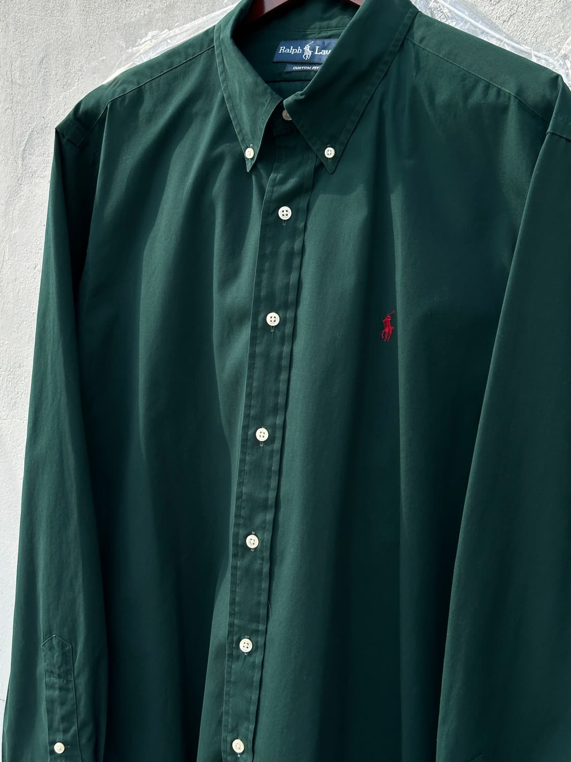 [3XL] 폴로 랄프로렌 다크그린 포플린 셔츠 상품이미지5