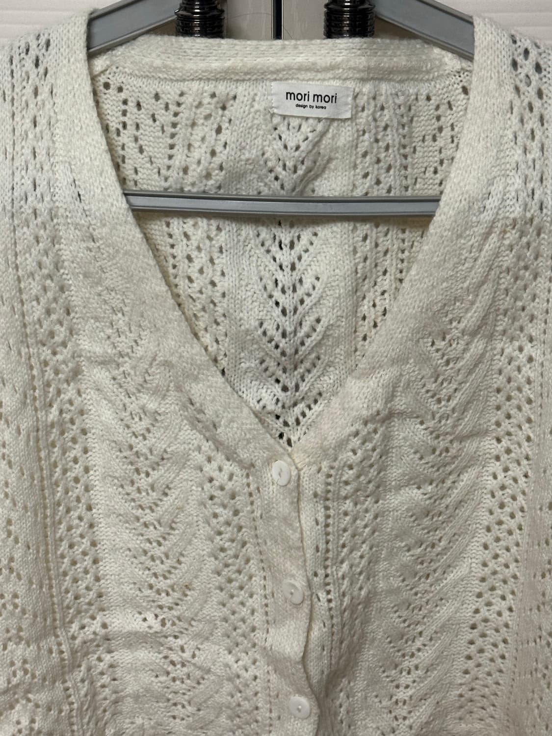 급처(착샷O) 빈티지 아이보리 니트 베스트 모리걸st 상품이미지4