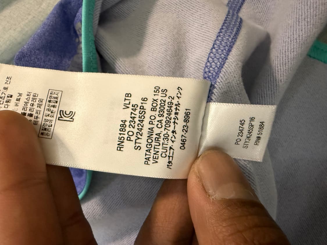 파타고니아 퍼플/민트 풀오버 상품이미지7