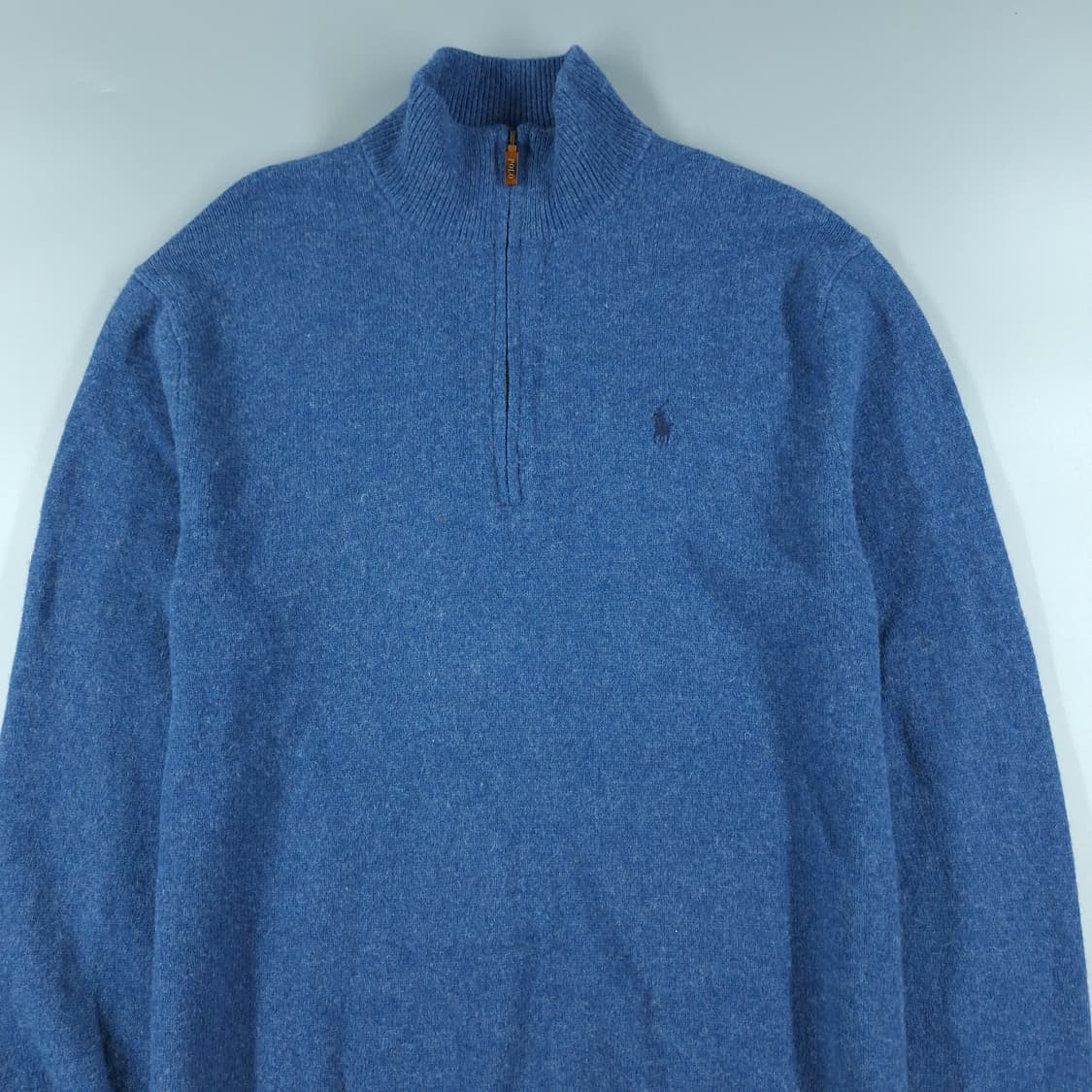 폴로랄프로렌 블루 블루포니 울100 모크넥 반집업 아노락 니트 L 상품이미지4