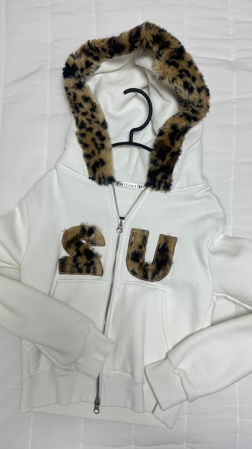 호피 퍼 후드집업 상품이미지1