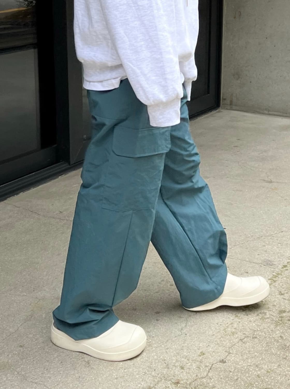 MENTO 나일론 카고 와이드 밴딩 팬츠 바지 상품이미지1