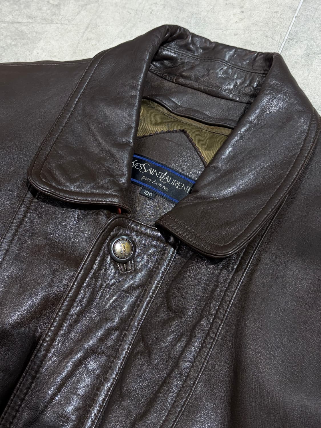 90s 입생로랑 양가죽 봄버자켓 상품이미지3