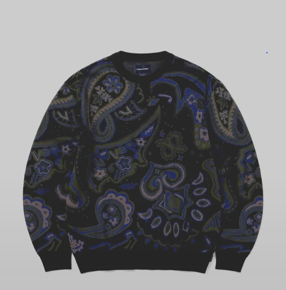 디스이즈네버댓  베이즐리 자카드 니트 블랙 L 상품이미지7