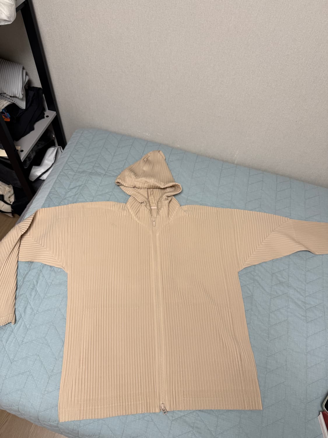 옴므플리세 후드집업 베이지 4  상품이미지1