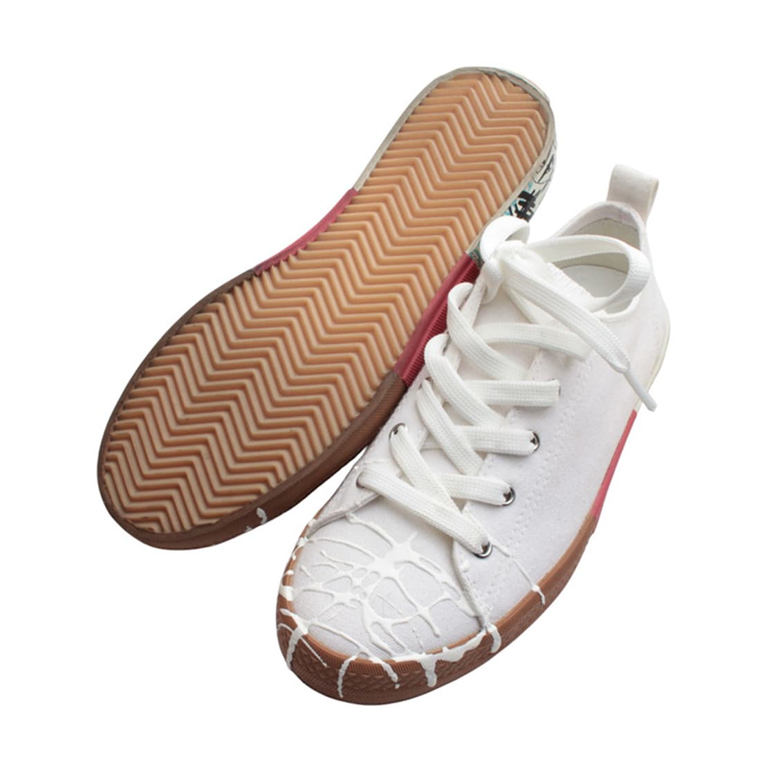 메종 마르지엘라 화이트 프린트 스니커즈 36 반 상품이미지3