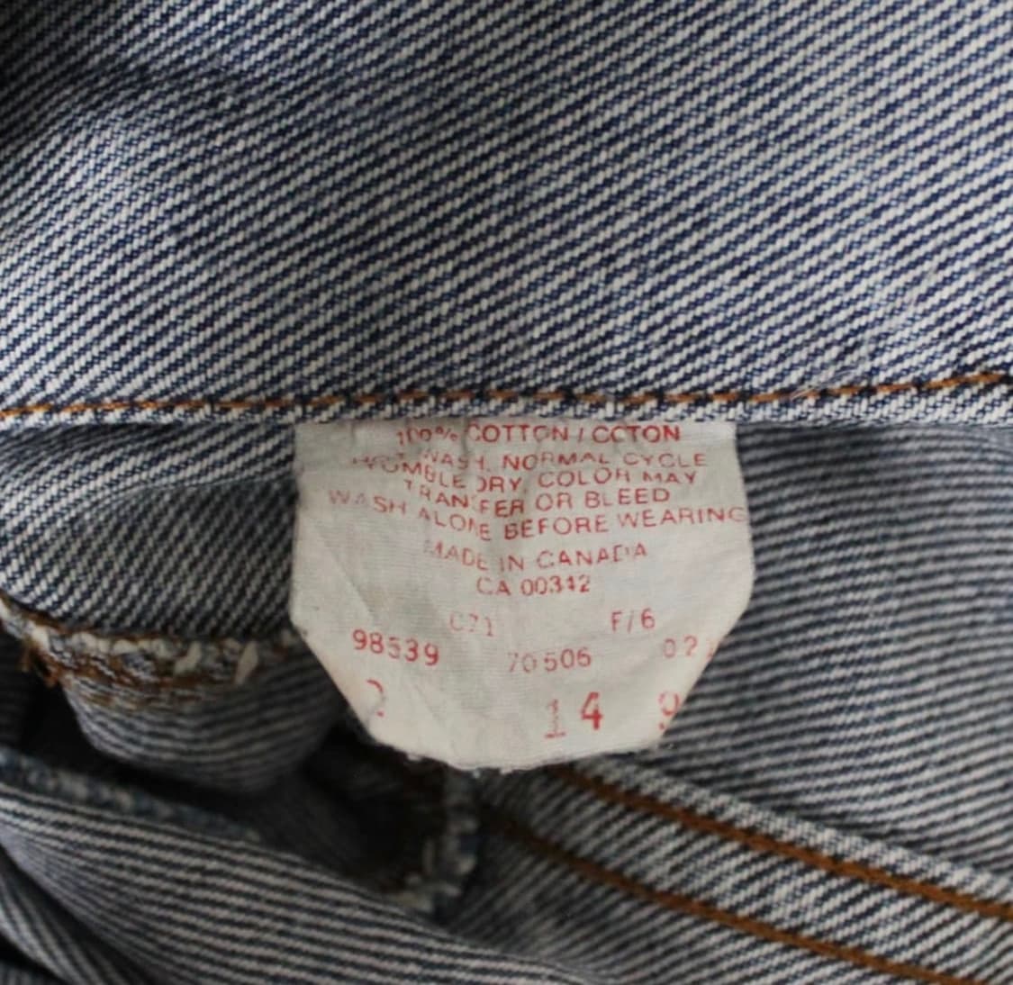 90s Levi’s 70506-0216 캐나다 데님 트러커 자켓 상품이미지3