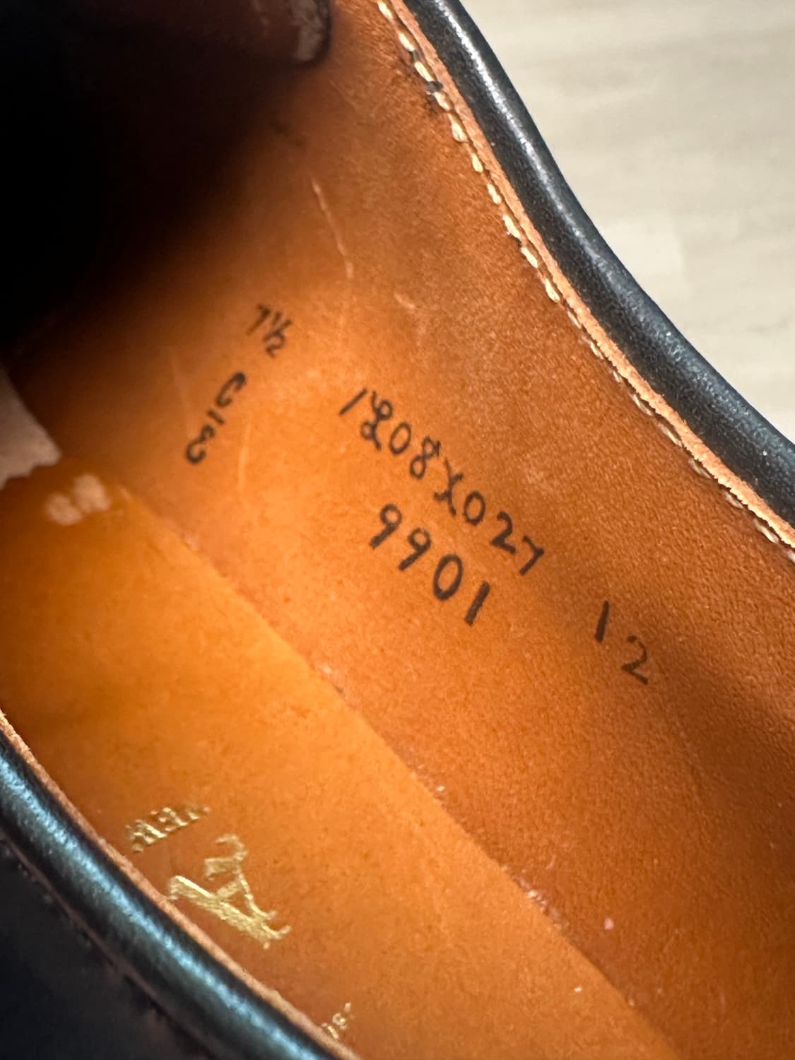 알든 9901(코도반 블랙) 미착용상품 7.5E  상품이미지3