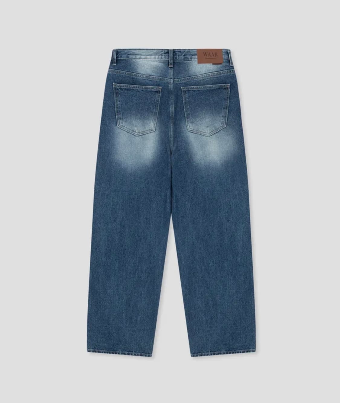 M194 워싱 세미 와이드 데님 팬츠_진청  상품이미지2