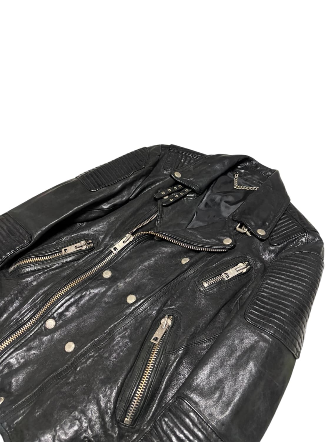 프로섬st 램스킨 양가죽 리얼레더 라이더 자켓 M 상품이미지3