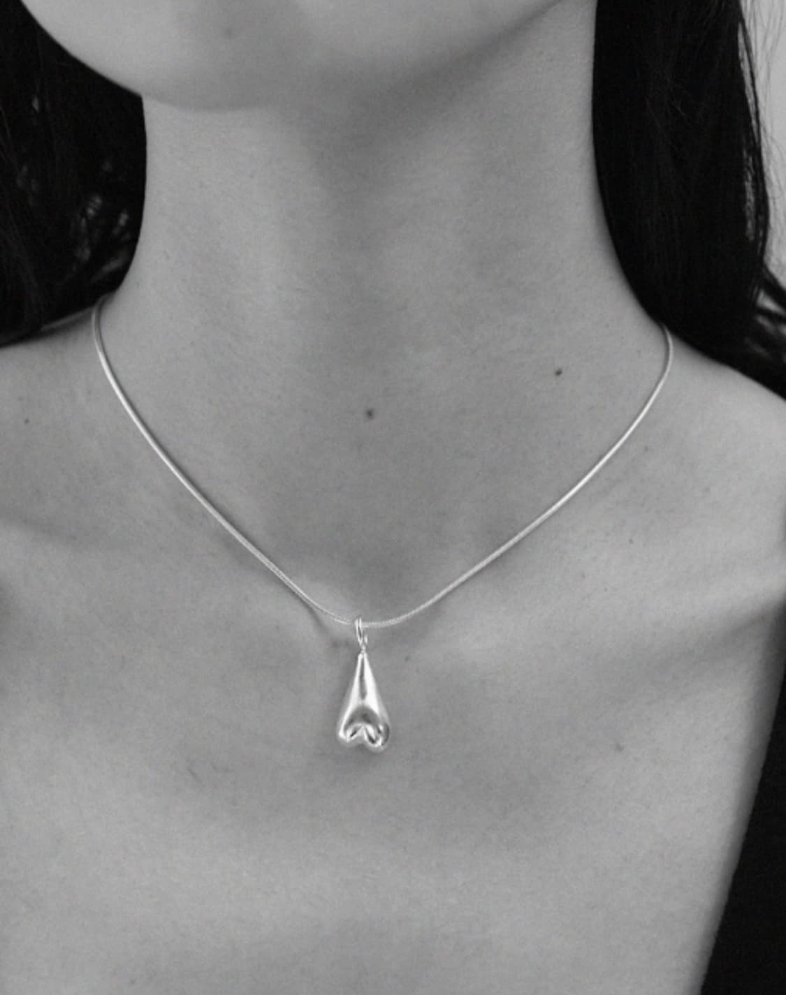 브릴피스 실버 하트 팬던트 목걸이 상품이미지1