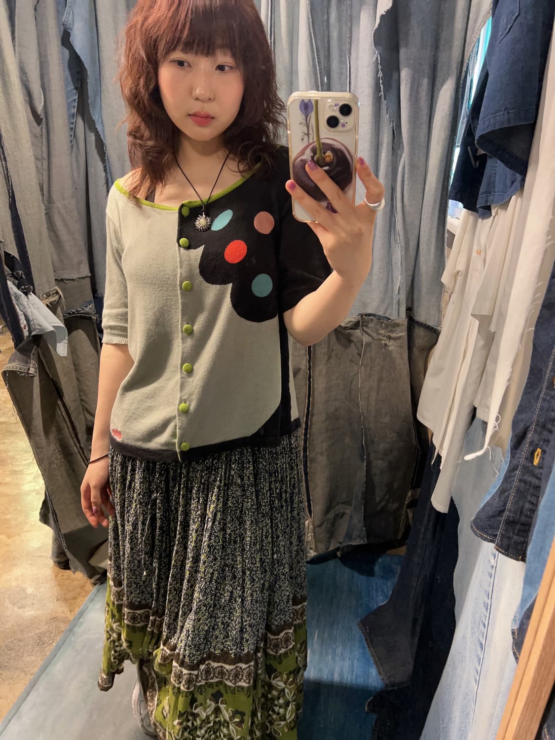 55-66 ) Sybilla Pattern Cat Cardigan 상품이미지2