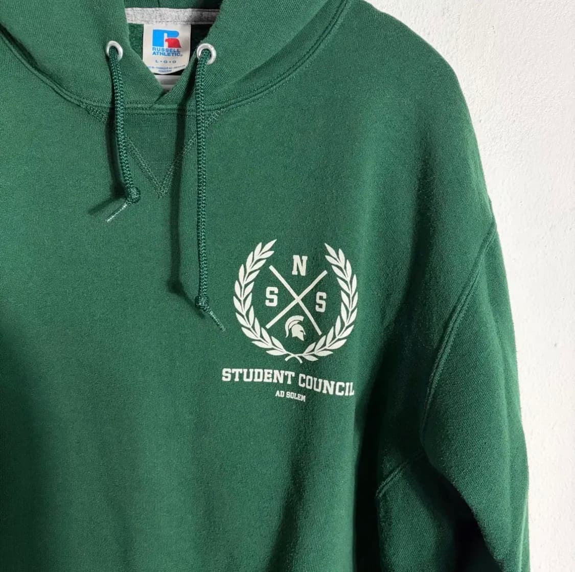 90s Russell Athletic 녹색 후드티(L) 상품이미지4