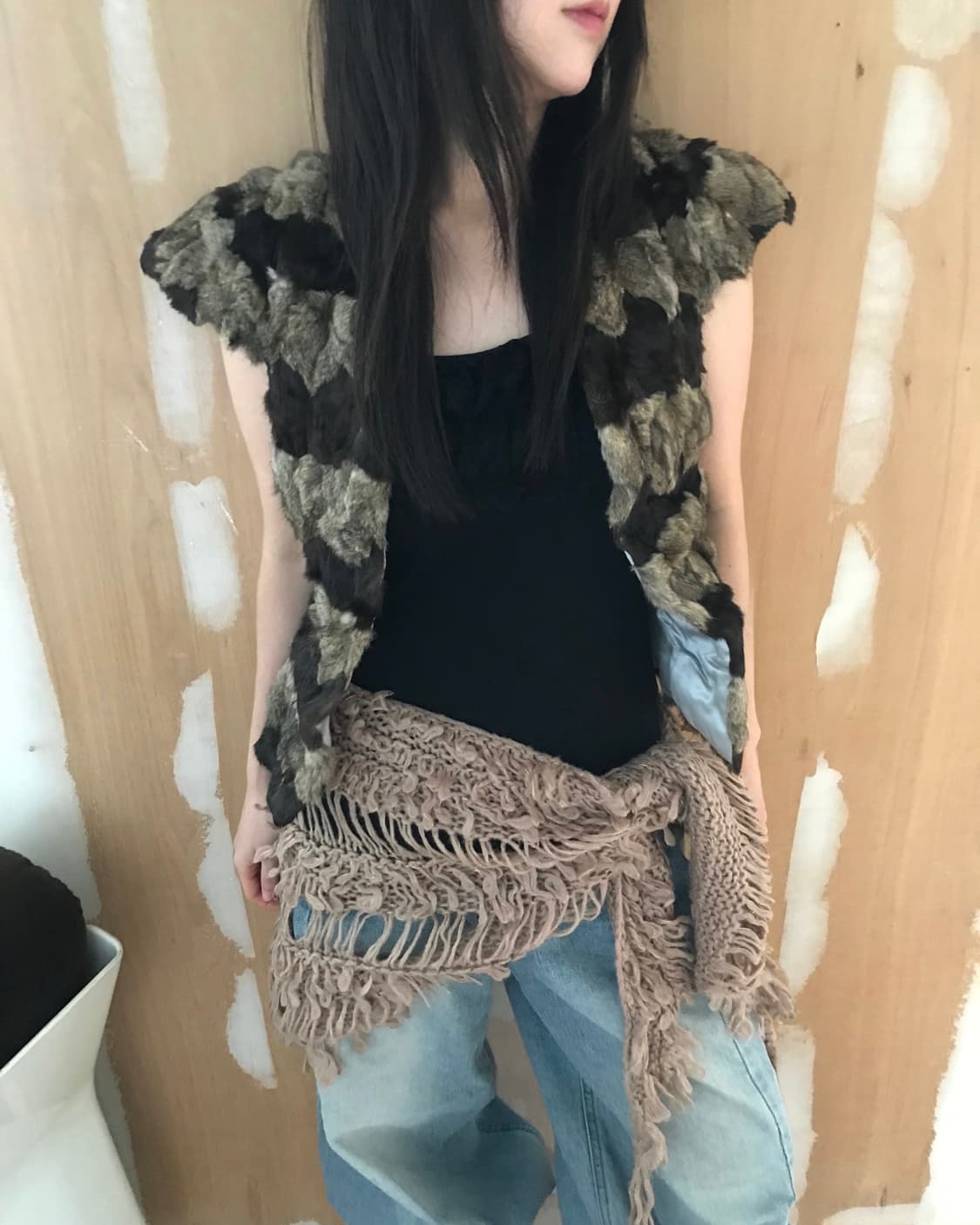vintage net scarf 상품이미지1