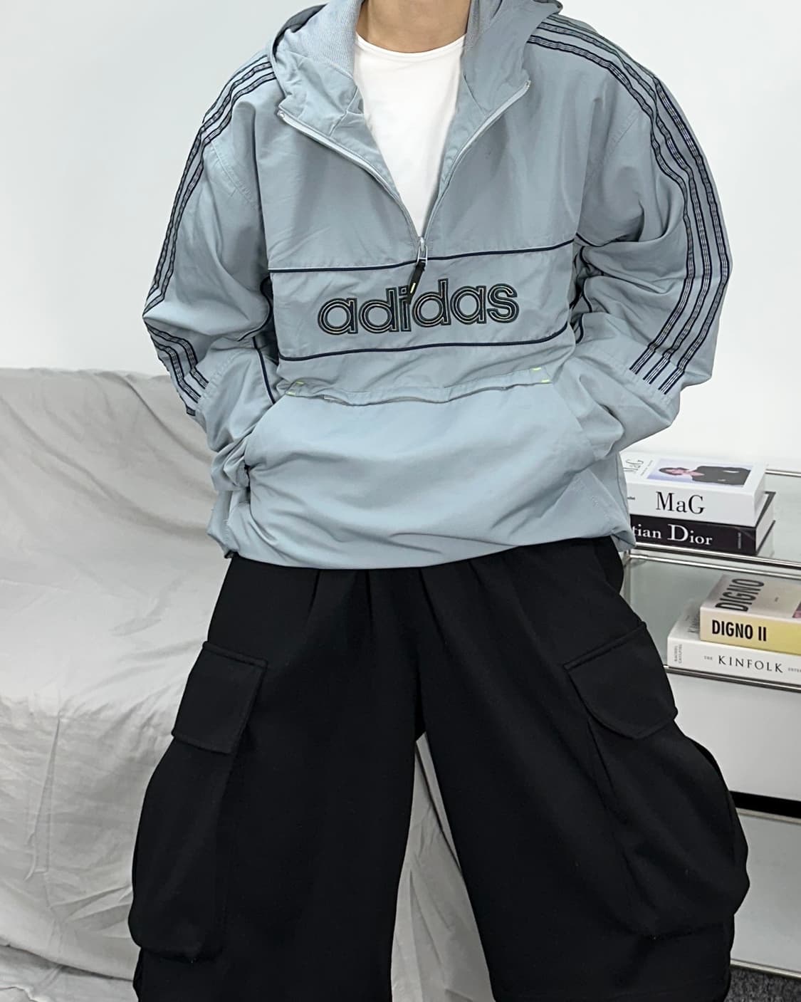 아디다스 00s 빅로고 아노락 바람막이 XL 상품이미지2