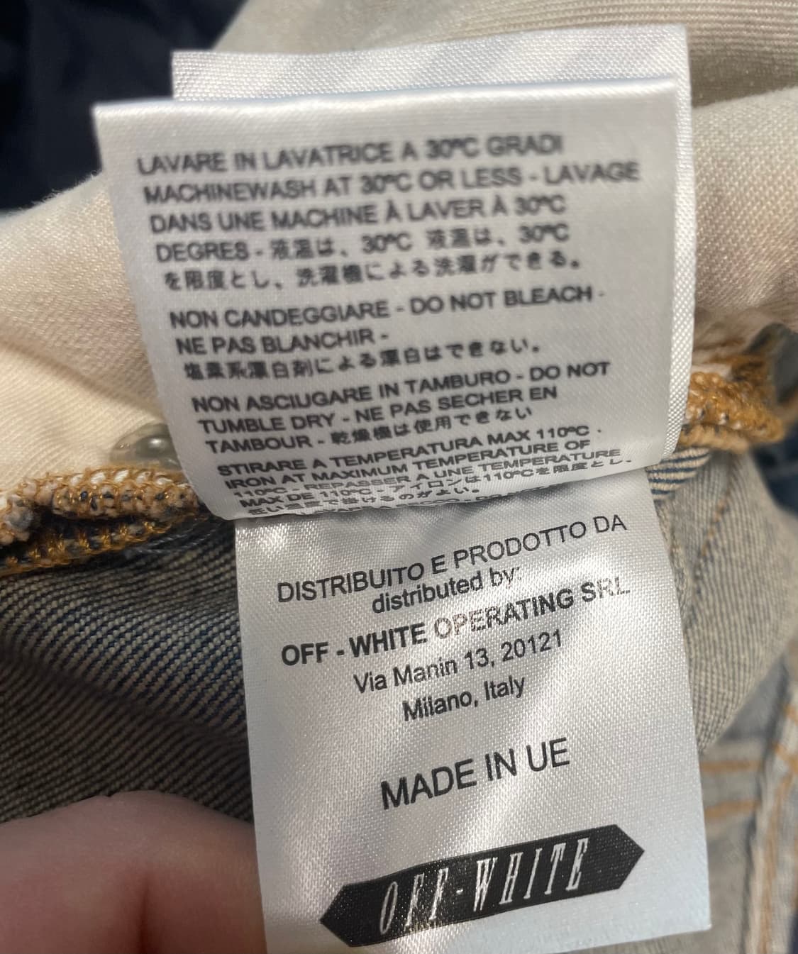 오프화이트 커팅진 상품이미지10