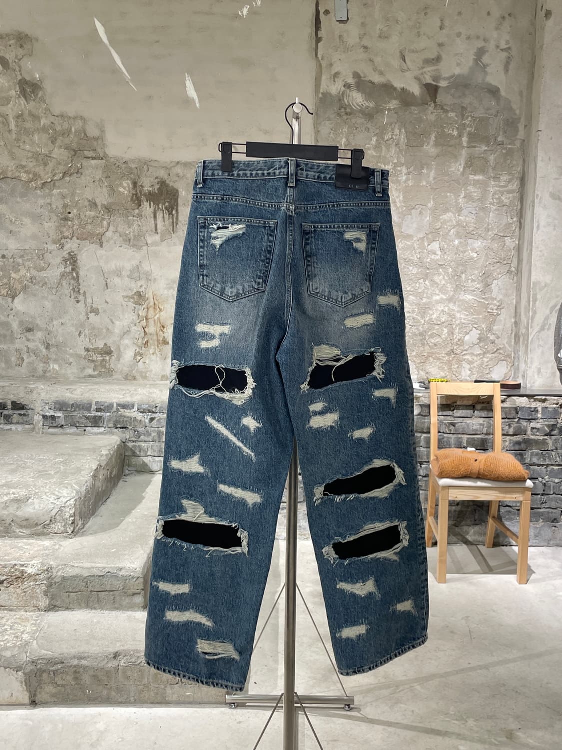 브랜디드 히시토모 중청 디스트로이드 데님 팬츠 상품이미지6