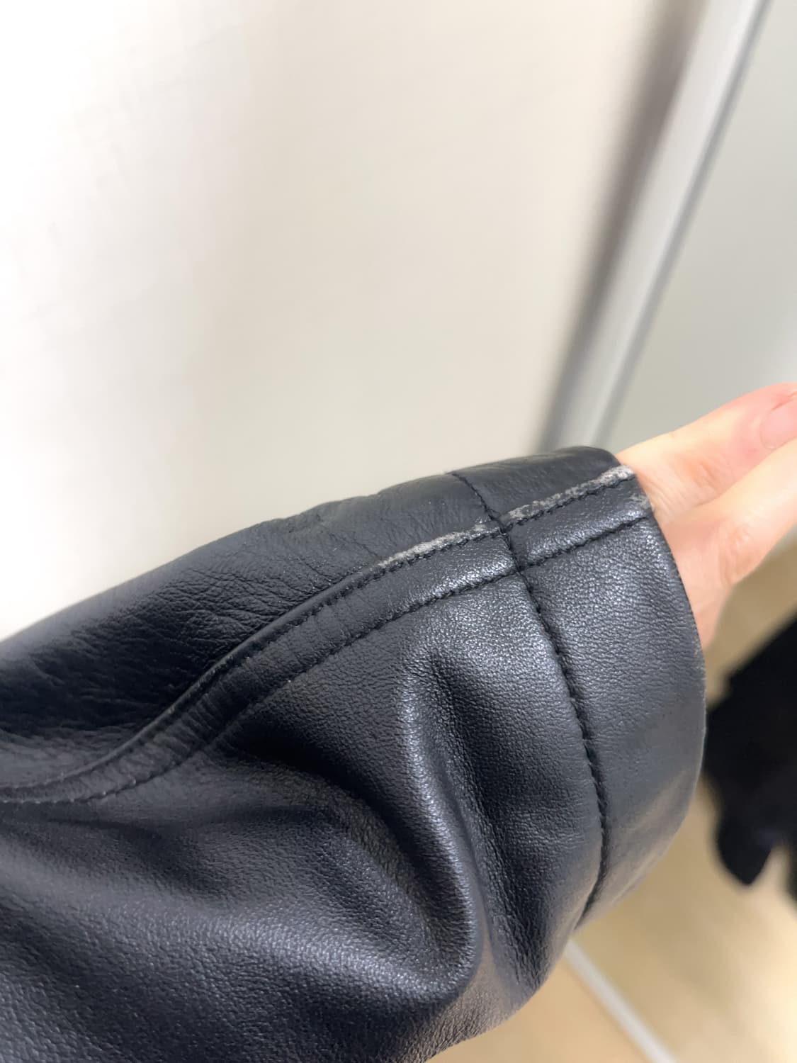 빈티지 블랙 레더자켓 상품이미지5