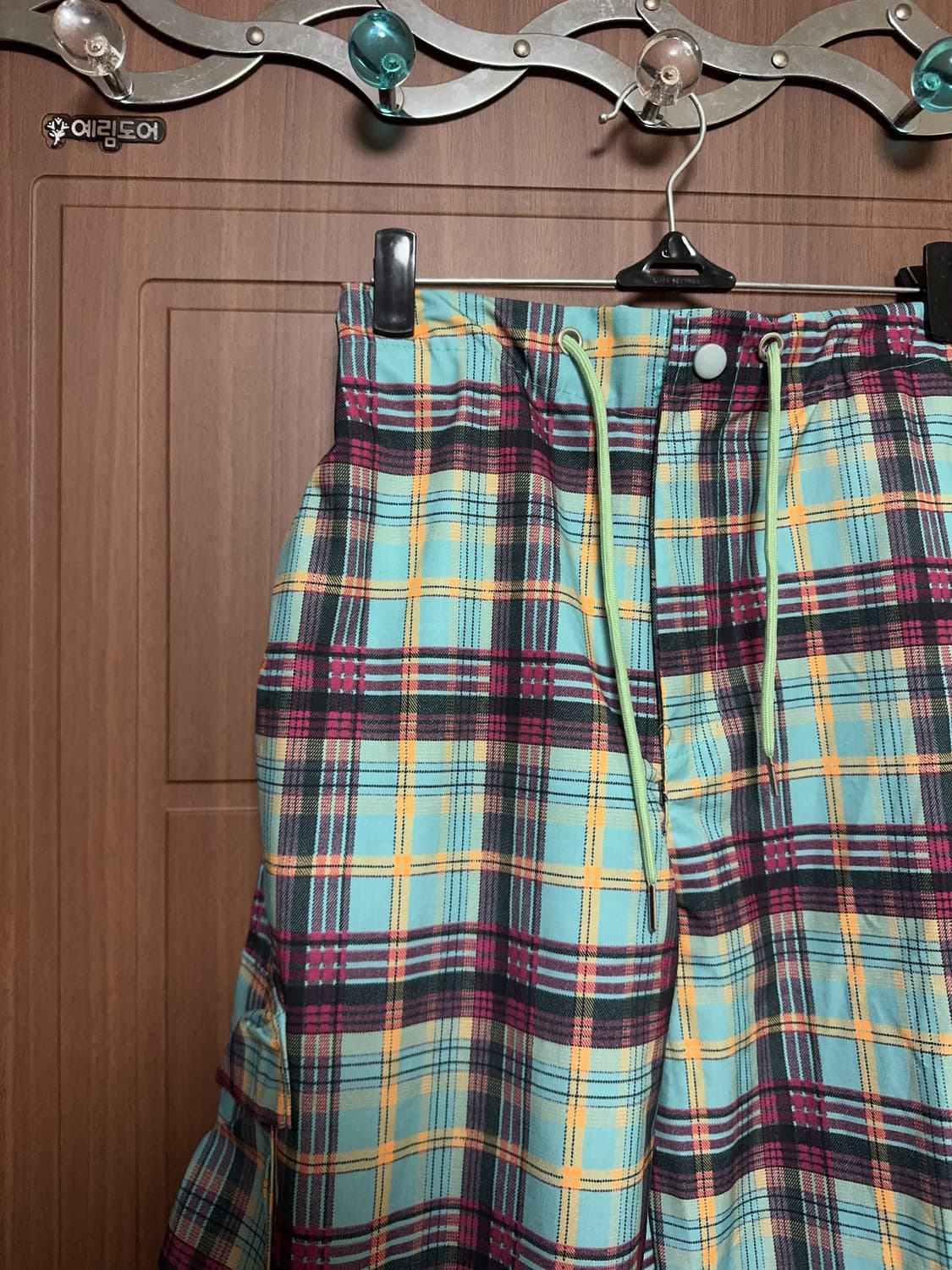 빈티지 스트릿 펑크 에이블리 쉬인 무신사 지그재그 체크 카고 와이드 팬츠 상품이미지3