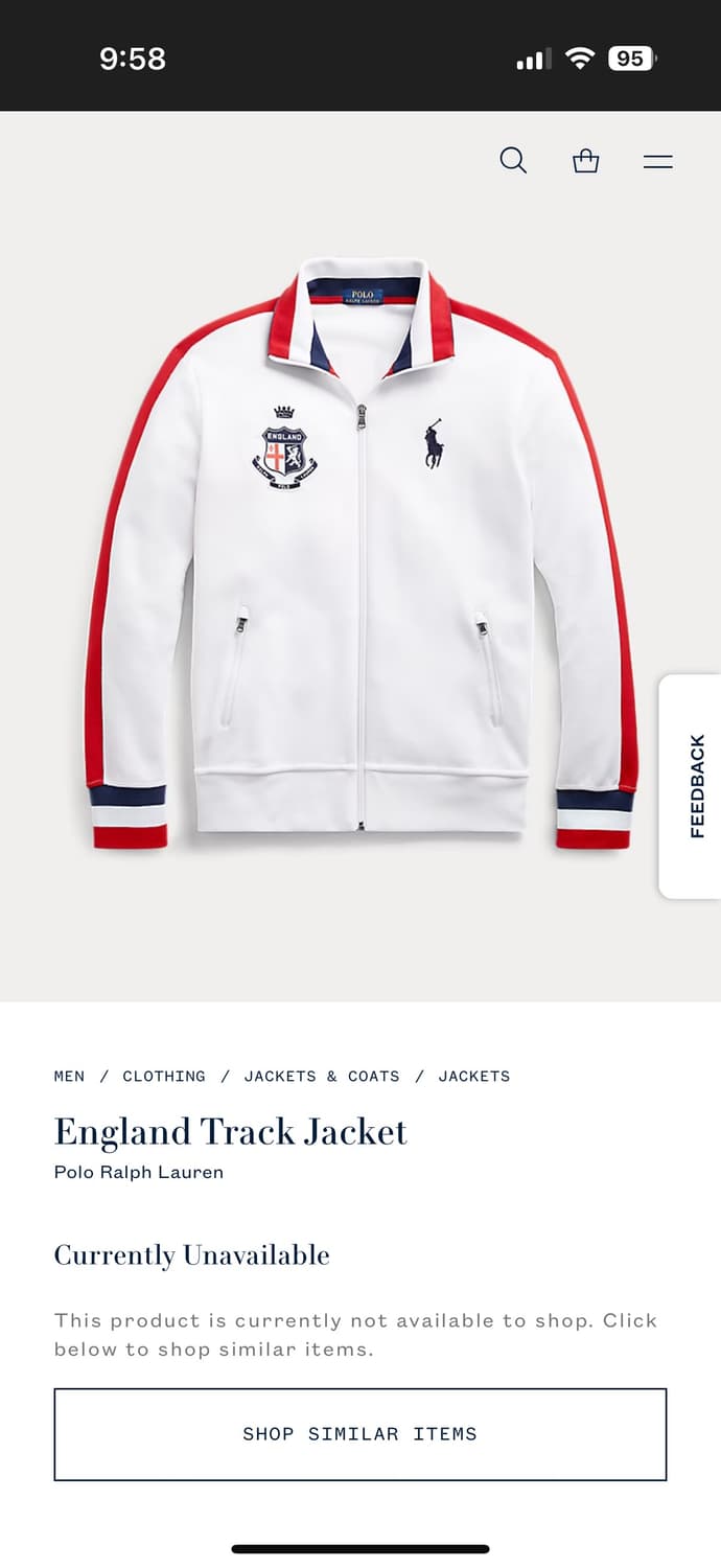 폴로 랄프로렌 신형 빅포니 잉글랜드 트랙 스웻 집업  상품이미지2