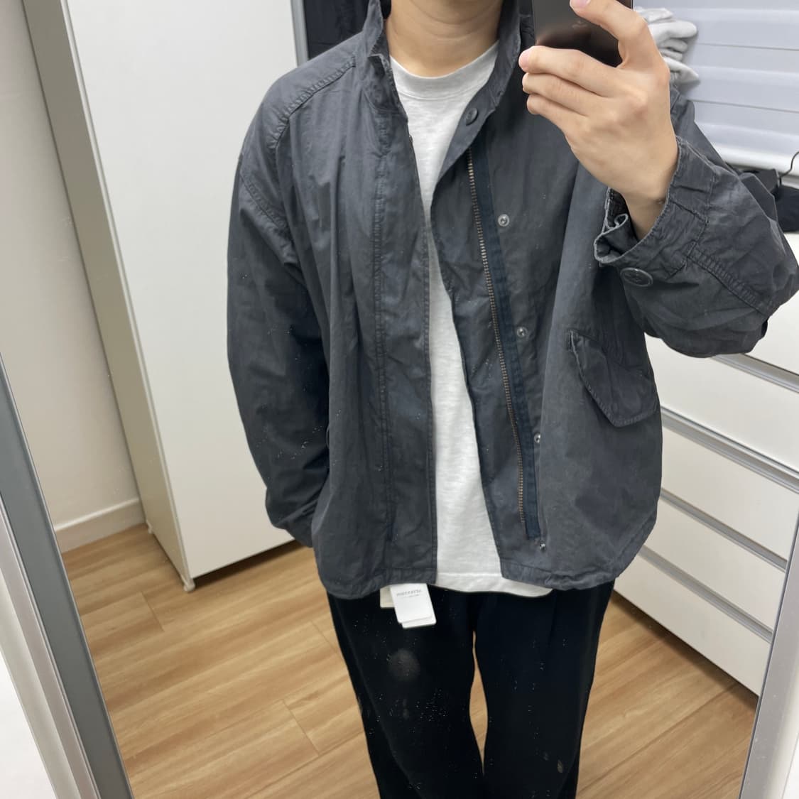 (새제품)저널스탠다드 M65 숏 모드 가먼트 다이(그레이/L) 25FW 상품이미지7