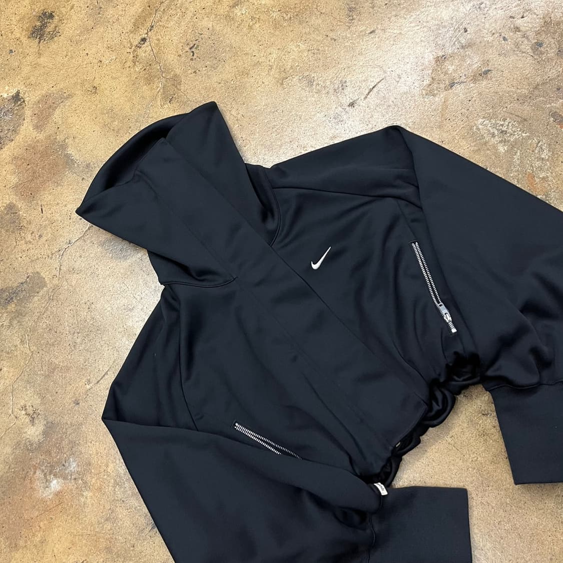 [정품/S] 나이키 NSW 오버사이즈 크롭 트랙 자켓 블랙 b17 상품이미지1