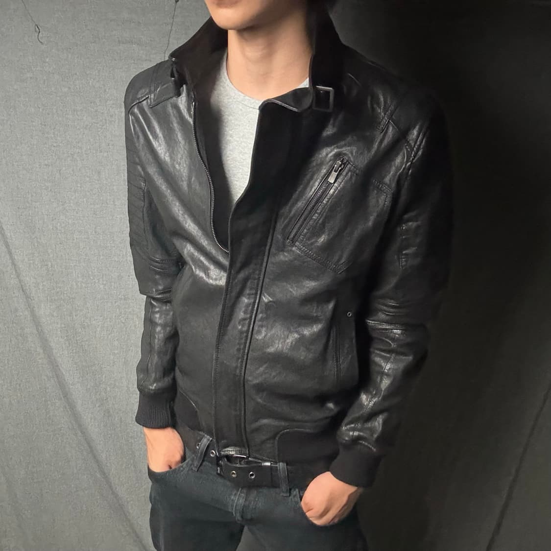 lamb skin leather jacket 상품이미지1